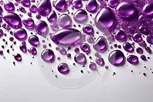 Purple liquid drops.