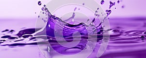 Purple Liquid Splashing Into Water