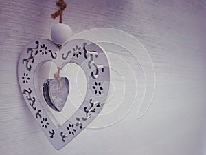 Purple LOVE decoration item. LOVE concept photo