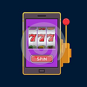 Purple lucky wins jackpot slot machine on mobile phone