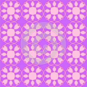 Purple magenta violet lavender mandala floral creative seamless design background