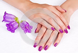 Purple manicure