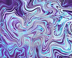 Purple Marble Texture. Liquid metal Purple-blue abstract background.