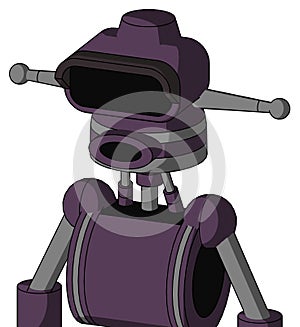 Purple Mech With Cone Head And Round Mouth And Black Visor Eye