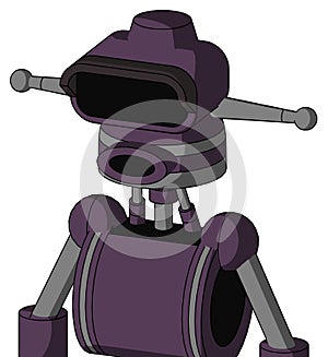 Purple Mech With Cone Head And Round Mouth And Black Visor Eye photo