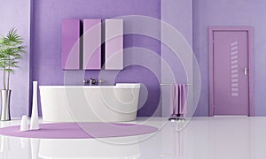 Purple modern bathroom