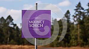 Purple Monct Sorch Sign Mockup With Tonalist Color Scheme
