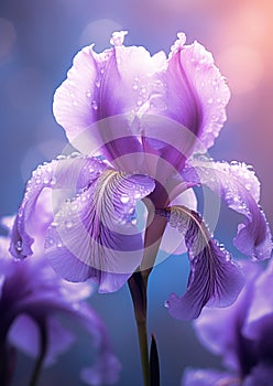 Purple Monochrome browser flower with matching background.