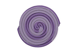 Purple mosquito spiral coil.