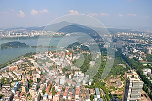 Purple Mountain and Xuanwu Lake in Nanjing, China