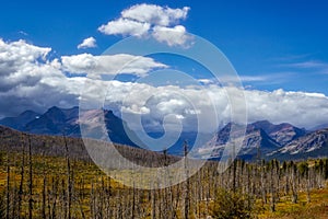 Purple Mountains next to Lower Two Medicine Lake photo