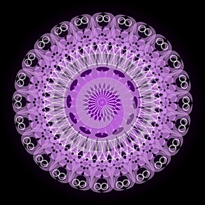 Purple mystery mandala for meditation training