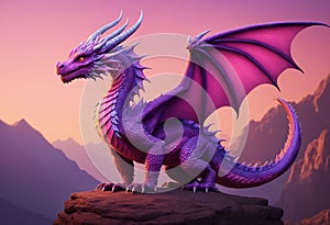 The purple mythical dragon from the novel. (Guardian of the public temple)