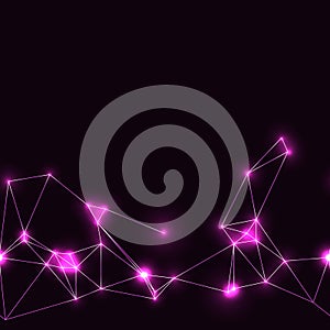 purple neon seamless polygonal background