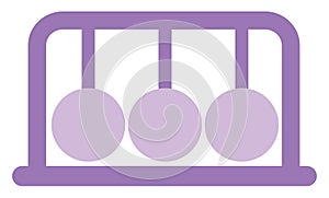 Purple newtons craddle, icon