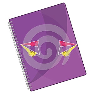 Purple notebok icon photo