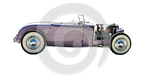 Purple open wheel hot-rod