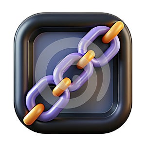 purple and orange chain link icon