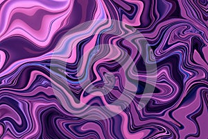 Purple painted backdrop. Modern abstract art painting backgrounds. Pink paint flowing. Moving colorful lines. Liquid neon texture