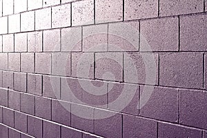 Purple painted cement block wall texture background