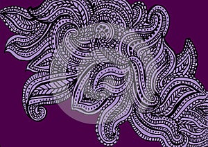 Purple paisley pattern background design