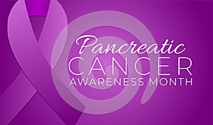 Purple Pancreatic Cancer Awareness Month Background Illustration