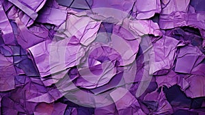 Purple Paper Texture: Surrealistic Art Collage With Ripped Nylon Pieces