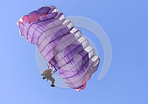 Purple parachute