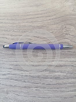 Purple pen for writing