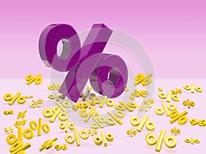 Purple percentage banner for seasonal sales