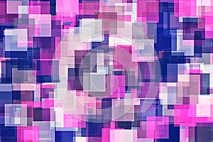 Purple pink and blue square pattern abstract