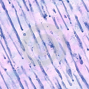 Purple and pink watercolor drop seamless pattern