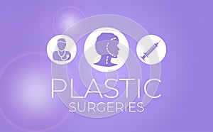 Purple Plastic Surgeries Background Illustration Banner