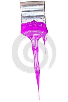Purple plastisol ink in white background.