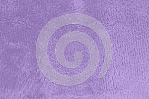 Purple plush textured fabric background