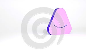 Purple Pouf icon isolated on white background. Soft chair. Bag for the seat. Comfortable furniture armchair. Minimalism