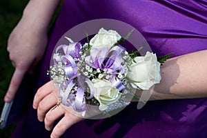 Purple Prom Corsage