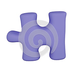 Purple puzzle with a flat look design