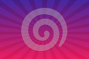 Purple radial retro background. Purple and pink abstract spiral, starburst. Comics background. Vector illustration