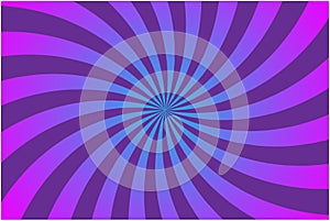 Purple rays on light background. Sun texture. Abstract pattern on pink backdrop. Psychedelic swirl