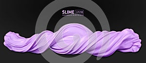 Purple realistic slime on a black background