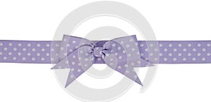 Purple ribbon with bow