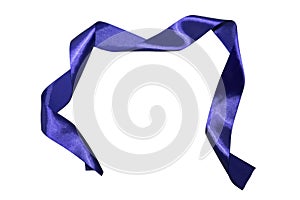 Purple ribbon, isolate on a white background. Symbol of victims of homophobia, Spirit Day , Workers` Memorial Day, March of Dimes