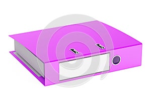 Purple ring binder, 3D rendering