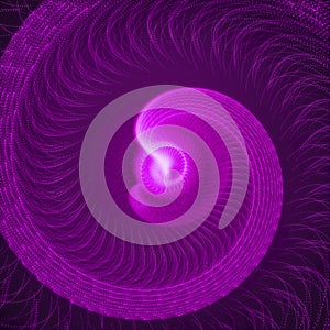 Purple Rotating Swirls. Abstract Spiral Background