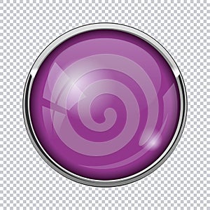 Purple round web buttons with glossy effect