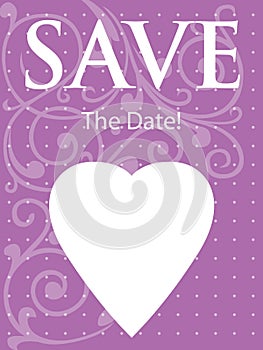 Purple Save The Date Announcement