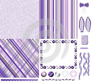 Purple scrapbook kit