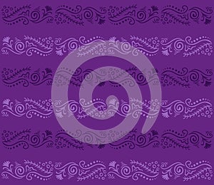 Purple Seamless floral pattern. Vector illustration.