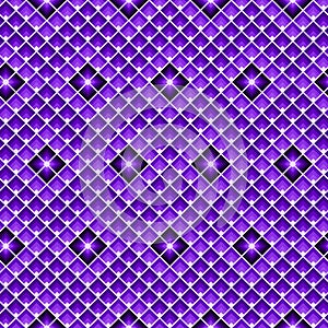 Purple seamless geometric pattern grid made of lozenges